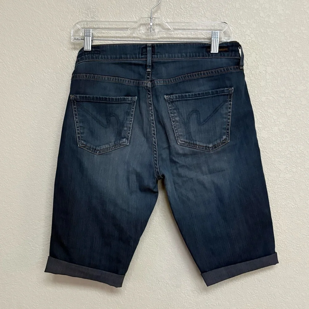Citizens of Humanity Thomson Low Rise Bermuda Shorts Dark Wash Denim‎ Size 28